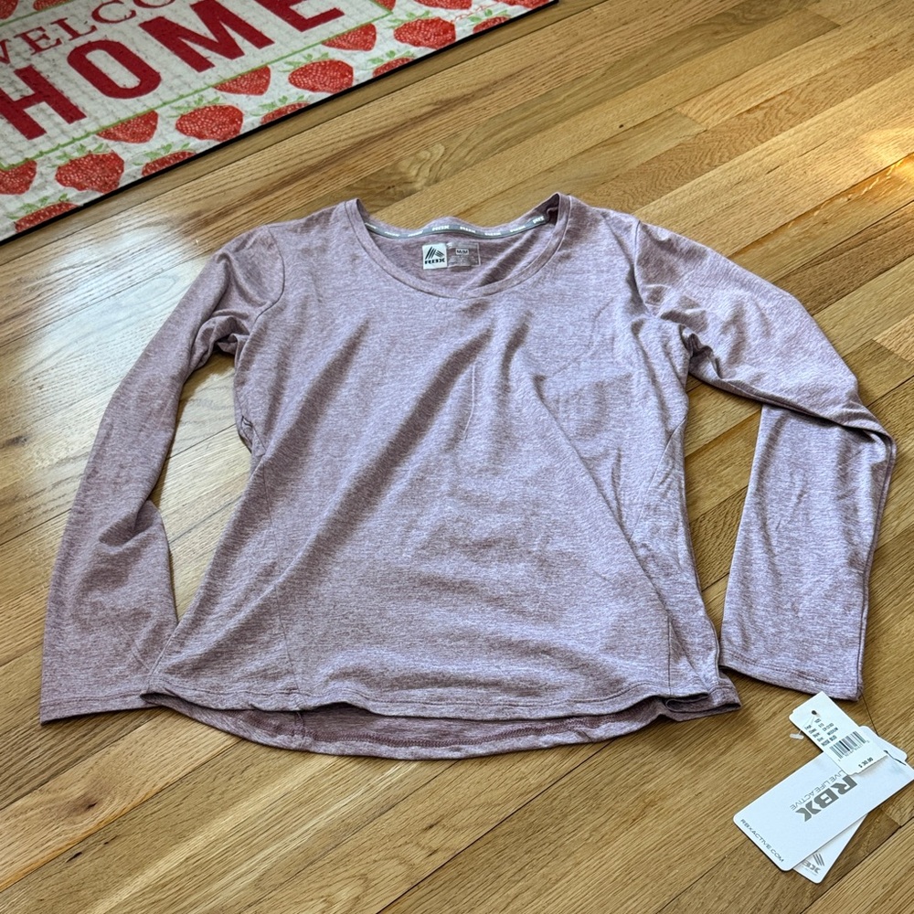 RBX Heathered Mauve V-Neck Top